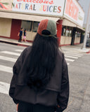 Brown & Black Love Yoke Harrington Jacket