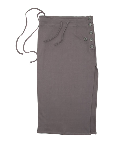 Asymmetrical Structured Ribbing Skirt
