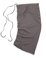 Asymmetrical Structured Ribbing Skirt