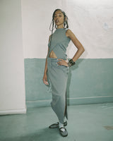 Grey Crossed American TankTop