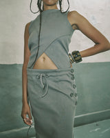 Grey Crossed American TankTop