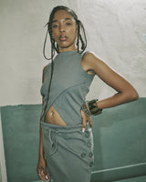Grey Crossed American TankTop