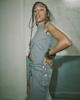 Grey Crossed American TankTop