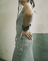 Asymmetrical Structured Ribbing Skirt