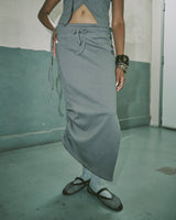 Asymmetrical Structured Ribbing Skirt