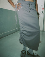 Asymmetrical Structured Ribbing Skirt