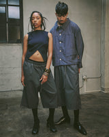 Relaxed Belted Long Capri Short