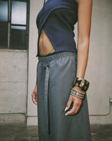 Relaxed Belted Long Capri Short