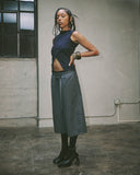 Relaxed Belted Long Capri Short