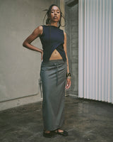 Asymmetrical Nylon RipStop Skirt