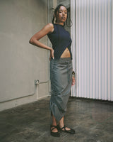 Asymmetrical Nylon RipStop Skirt