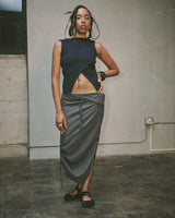 Asymmetrical Nylon RipStop Skirt