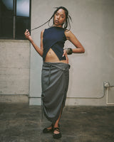 Asymmetrical Nylon RipStop Skirt