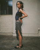 Asymmetrical Nylon RipStop Skirt