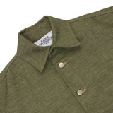 Moss Green Denim Love Button-Up