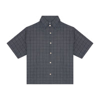 Plaid Indigo Love Button-Up