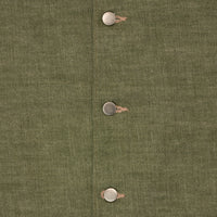 Moss Green Denim Love Button-Up