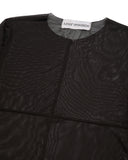 At Night? Panel Black Mesh Long Sleeve