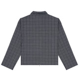 Plaid Indigo Double Zip Jacket