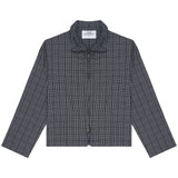 Plaid Indigo Double Zip Jacket