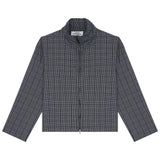 Plaid Indigo Double Zip Jacket