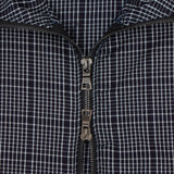 Plaid Indigo Double Zip Jacket