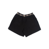 Black Nylon Amor cut deep Shorts